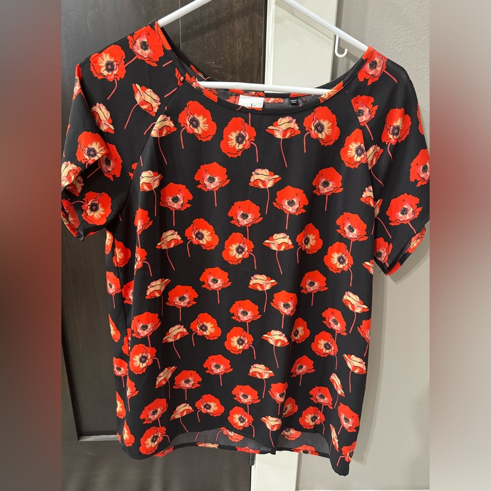 CAbi Flanders Poppy Split Back Size S